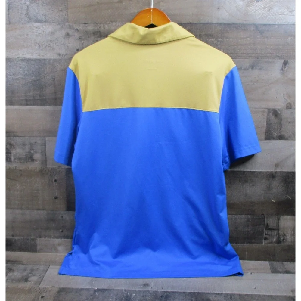 UCLA Bruins Shirt Mens Medium Blue Gold NCAA Basketball Jordan Dri Fit Polo
